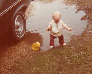 Jess explore water and mud